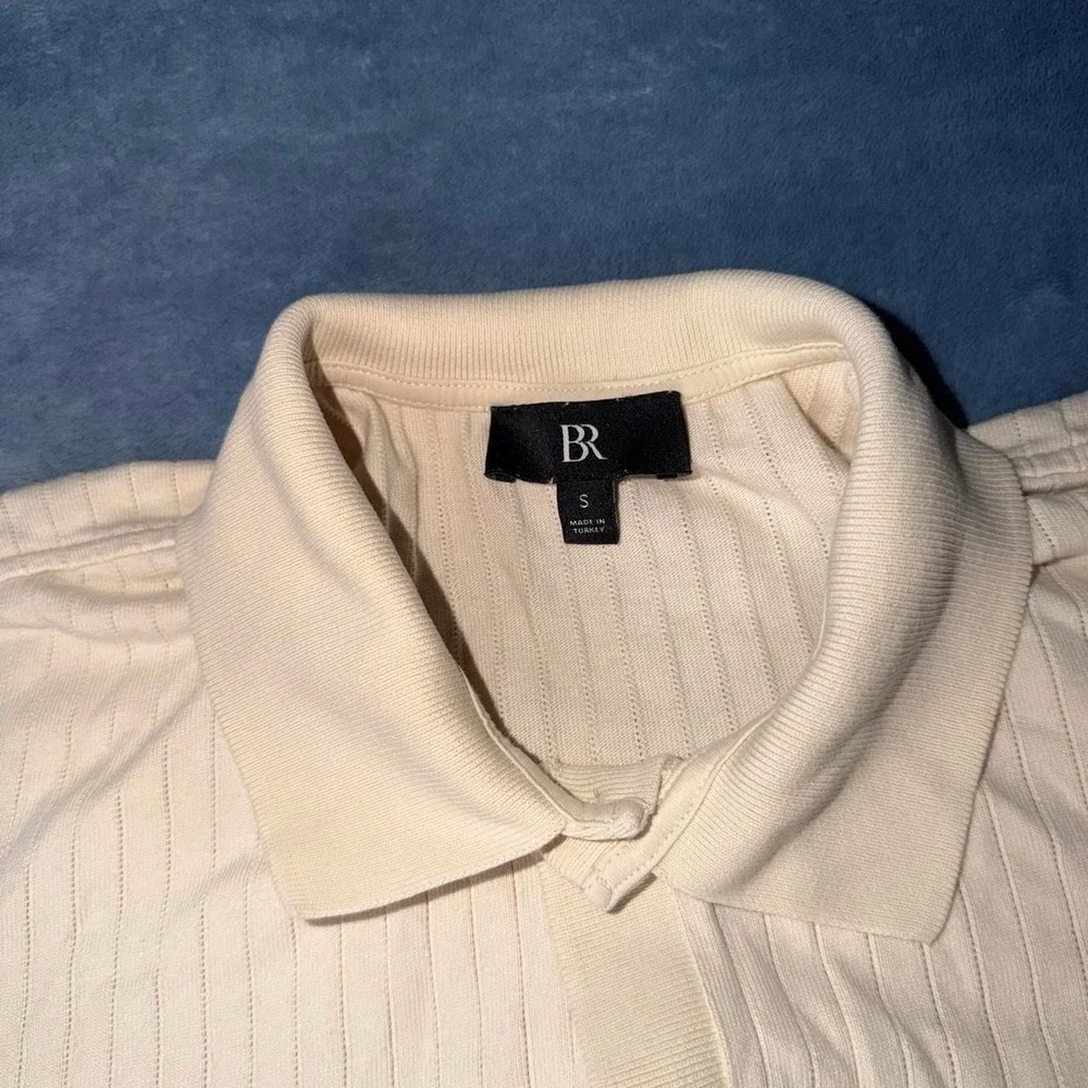 Banana republic cream button up shirt